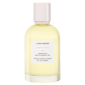 Laura Mercier Aromatic Bath & Body Oil, 48HR Hydration, Smooths, Softens and Brightens Skin, Luxurious, Ambre Vanille