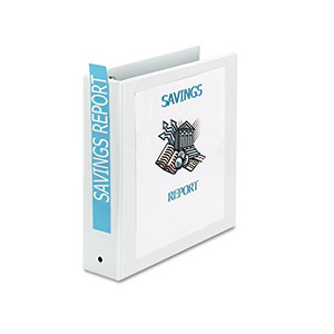 Avery 05731 Economy Round Ring View Binder, 2-Inch Cap, Letter Size, White, 1/EA