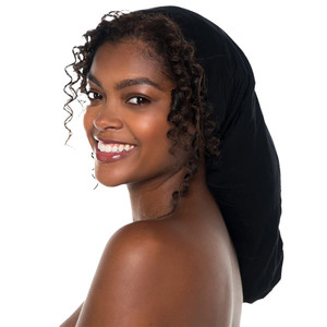 ADAMA Satin Lined Jersey Beanie - Extra Long for Extra Voluminous Hair, Ultra Soft, Fashionable Hipster Chic, Satin Lining Prevents Breakage and Tang