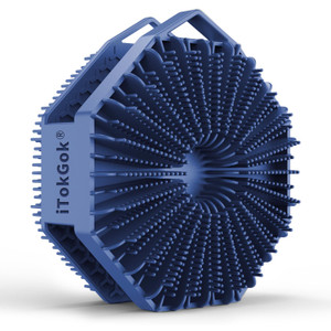 iTOKGOK® 2-in-1 Silver-Infused Silicone Body Scrubber, Double-Sided Design Body Brush Body Scrubber Exfoliating Body Brushes for Sensitive Skin for S