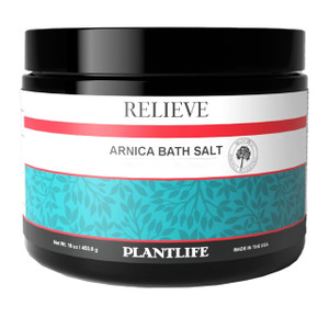 Plantlife Arnica Relieve Mineral Bath Salts - Made with Arnica and 100% Pure Essential Oils - Relieve Products are a Homeopathic Solution for Everyda