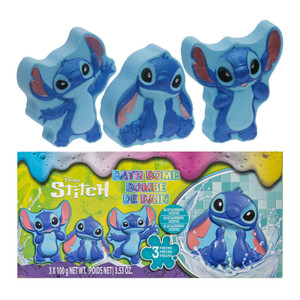 Stitch Bath Bombs for Kids, Fun Bright Rainbow Colors, Raspberry Scented for Kids, Ages 3+, by Townley Girl