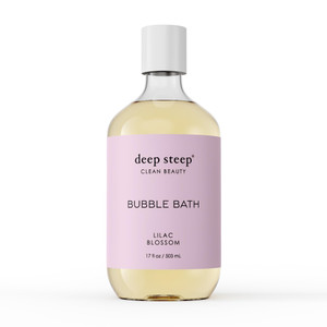 Deep Steep Bubble Bath, Lilac Blossom 17 oz  Hypoallergenic, Clinically Tested Soothing Soak with Shea Butter & Argan Oil  Sulfate-Free