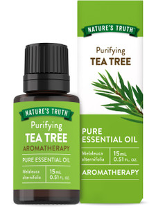 Nature's Truth Tea Tree Essential Oil | 15 mL | for Diffusers and Aromatherapy | Melaleuca Alternifolia | Pure Plant Based, Non-GMO & Gluten Free