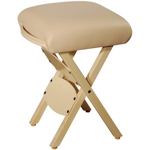 Master Massage Wooden Handy/Folding Massage Stool Cream
