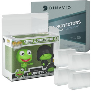 Dinavio Crafthouse Premium 0.7mm Heavy Duty Plastic 2 Pack Funko Pop Protector Compatible Funko POP! 2 Pack Vinyl Figures - Ultra Thick 0.7mm, Crysta