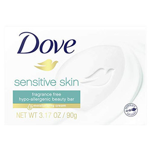 Dove, Bar Soap for Sensitive Skin 3.15 oz 25.2 Ounce, (Pack of 8)