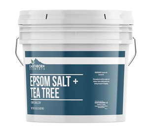 Earthborn Elements Tea Tree Epsom Salt (1 Gallon) Pure & Undiluted, Soothing Aroma