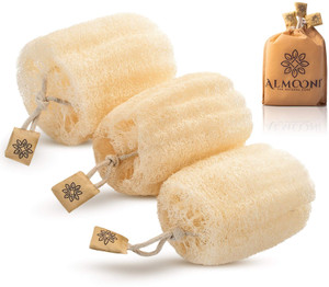 Almooni Egyptian Loofah Exfoliating Body Scrubber, Natural Real Egyptian Shower Loofah Sponge Body Scrubber for Women and Men, for Body and Face That