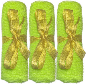 3 pcs/set LONG Home Sauna Spa Exfoliating Nylon Bath Cloth/Towel - Body Back Scrubber - Magic Shower Washcloth For Body - Shower Scrubber - Remove De