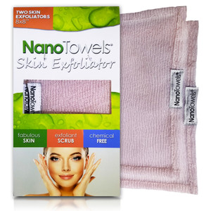 Nano Towels Skin Exfoliating Cleanser | Personal Microdermabrasion Face Wash, Pore Toner & Body Scrub Cloth | Chemical Free Dead Skin and Blackhead R
