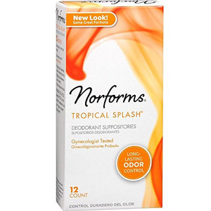 Norforms Suppositories Tropical Splash 12 Count (4 Pack)