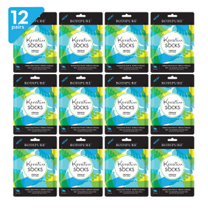 Bodipure Premium Foot Mask Keratin Socks | At Home Spa Moisturizer Socks for Dry Cracked Feet, Callus & Heel Softening | Easy-to-Use Pedicure Foot Re