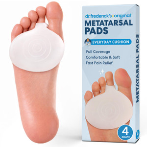 Dr. Frederick's Original Metatarsal Pads for Ball of Foot Pain Relief - Gel Cushions for Women & Men - Metatarsalgia & Morton's Neuroma Support - Reu