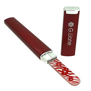 G.Liane Premium Glass Nail File with Case G.Liane Professional Crystal Fingernail Files Perfect Manicure Set for Women Men Kids Nail Care Gift Se(Red