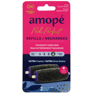 Amope Pedi Perfect Electronic Foot File Refills - Ultra Coarse, Removes Hard and Dead Skin - 2 Count
