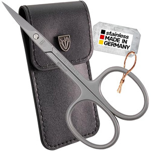 3 Swords Germany - brand quality STAINLESS STEEL INOX STRAIGHT CUTICLE SCISSORS (1 PIECE) with case for manicure pedicure - nail care by 3 Swords - M