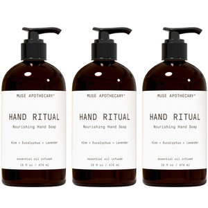 Muse Apothecary Hand Ritual - Aromatic and Nourishing Hand Soap, Infused with Natural Aromatherapy Essential Oils - USDA Certified Biobased - 16 oz,