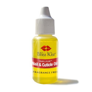 Bliss Kiss | Fragrance Free | Nail Oil Cuticle Dropper w/Vitamin E & Jojoba?Nail Strengthener Nail Growth Oil and Serum for Brittle Peeling Breaking