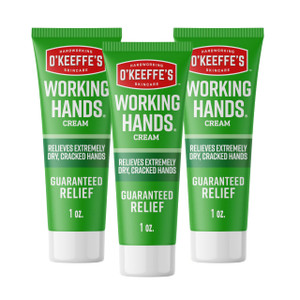 O'Keeffe's Working Hands Hand Cream for Extreme Dryness - 1 oz Tube (3 Pack) - Repairing Skincare for Cracked, Dry Hands