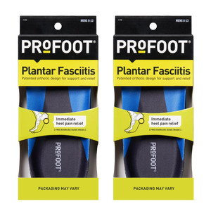 PROFOOT Plantar Fasciitis Orthotic Insoles for Men (Sizes 8-13)  Gel Shoe Inserts for Instant Heel Pain Relief and Arch Support  2 Pairs of Heel Pa