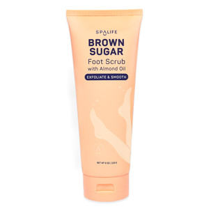 SpaLife Beauty Brown Sugar Foot Scrub  Exfoliating Foot Treatment for Dryness & Roughness  Sugar Scrub for Feet  Made with Shea Butter & Sweet Alm