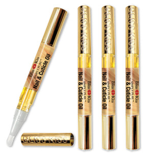 Bliss Kiss | 4 Vanilla Fragrance Nail Oil Cuticle Pens w/Vitamin E & Jojoba?Nail Strengthener Nail Growth Serum for Brittle Peeling Breaking Thin Nai