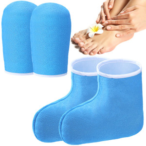 Paraffin Wax Mitts for Hand and Feet Paraffin Mitts and Booties Terry Cloth Booties Essential Oil Gloves for Hand Foot Care Spa Pedicure Thermal Trea