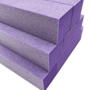 Maccibelle Durable Nail Buffer Sanding Block 100/180 Grit Purple White for Buffing File Acrylic Polygel Artificial Dip System Fingernails, Manicure,