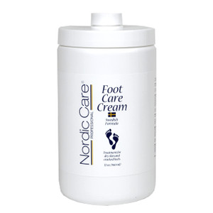 Foot Cream by Nordic Care for dry skin and cracked heels, 32oz with pump