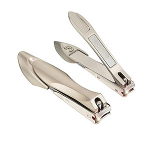 Nail Clippers for Thick Nails-Stainless Steel Nail Cutter with Catcher, No Splash Nail Clippers with Nail File, Sharp and Durable Nail Clipper, for M