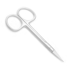 Motanar Cuticle Nail Scissors - Stainless Steel Precision Manicure Scissor - Extra Pointed Straight Curved Fingernail Scissor (Straight Piont)