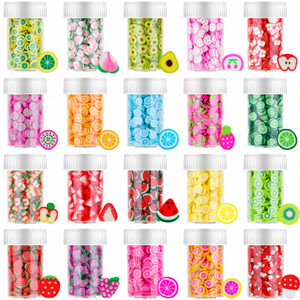 16000 Pcs Fruit Nail Art Slices, Acejoz 20 Styles Fruit Slime Charms Fimo Slices 3D Polymer Slices for Slime, Lip Gloss Making Supplies Resin and Nai