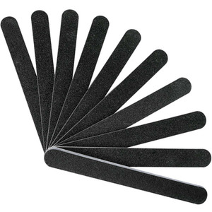 Karlash Professional Double Sided Emery Board 7" Black Nail File 100/100 10pcs