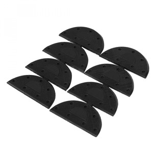 uxcell Rubber Heel for Shoes Boots Sole Heel Guard Repair Pads 8pcs Black Black