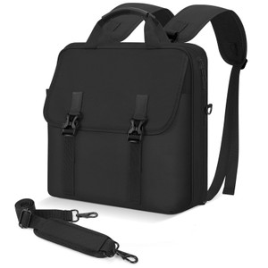 MoKo Zipper Binder Bag, 2 Inch 3 Ring Zipper Binder with Detachable Backpack Strap + Shoulder Strap, 500 Sheets Capacity, Multi-Pocket School Bag Fit