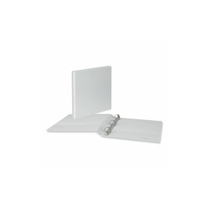 Universal Slant D-Ring View Binder, 3 Rings, 1" Capacity, 11 x 8.5, White, 12/Carton