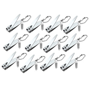 12 Pcs Nail Clippers for Fingernails by YWQ - Swing Out Nail Cleaner/File - Popular Gifts for Men & Women - Best Sharp Stainless Steel Clipper - Wide