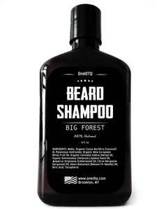 Big Forest Beard Growth Shampoo; All Natural & Organic Facial Hair Wash; Mens Liquid Soap Lathers Big and White, 9 Ounce Bottle