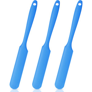 Mudder 3 Pcs Non-stick Wax Spatulas Silicone Waxing Applicator Hair Removal Sticks Applicator Spatula Reusable Hard Wax Scraper for Home Salon Body U