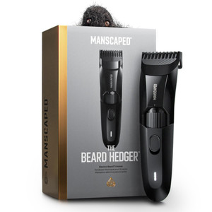 MANSCAPED® The Beard Hedger® Men's Premium Beard Trimmer, 20 Length Adjustable Blade Wheel, Stainless Steel T-Blade for Precision Facial Hair Trimmin