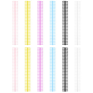 12 PCS Comb Binding Spines Plastic Spiral Binding Coils Binding Combs 30 Rings Click Binding Ring Spiral Book Binder Coils for Student Teacher Busine