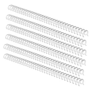 Binding Wire, 100 Pack Double Loop Wire Binding Spines, 34 Holes Double Spiral Binding Ring Coil, Metal Book Cinch Binding Machine Wire, Fit for Scho