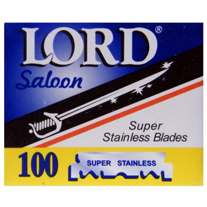 100 Lord Razor Blades Super Stainless Single Edge for Barbers