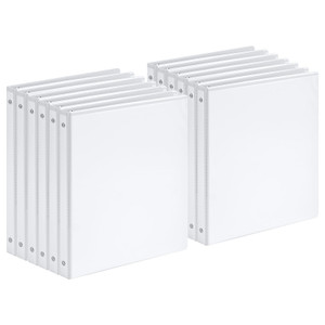 1/2 Inch 3-Ring Binder, 0.5 Inch Round Ring Binder with 2 Interior Pockets, Heavy Duty Round Ring Binder Holds 100 Sheets of US Letter Size 8.5'' x 1