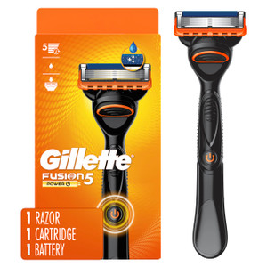 Gillette Fusion5 Power Razor for Men, 1 Gillette Power Razor Handle + 1 Blade Refill