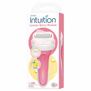 Schick Intuition Lemon Berry Breeze Razors for Women | 1 Razor & 2 Intuition Razor Blades Refill with Organic Lemon