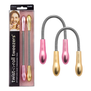 Lindo Twist-N-Roll Tweezer - Spring Facial Hair Removal Tool, Natural Threading, Stainless Steel, Remove Unwanted Hair on Upper Lip, Chin, Cheek, and