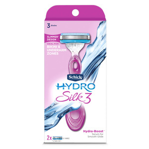 Schick Hydro Silk 3 Razors for Women with 2 Razor Blades Refills