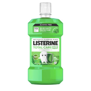 Listerine Total Care Kids Mouthwash, ADA Accepted, Alcohol Free Anticavity Sodium Fluoride Mouthwash, Kids' Oral Rinse for Cavity Protection, Mint Fl